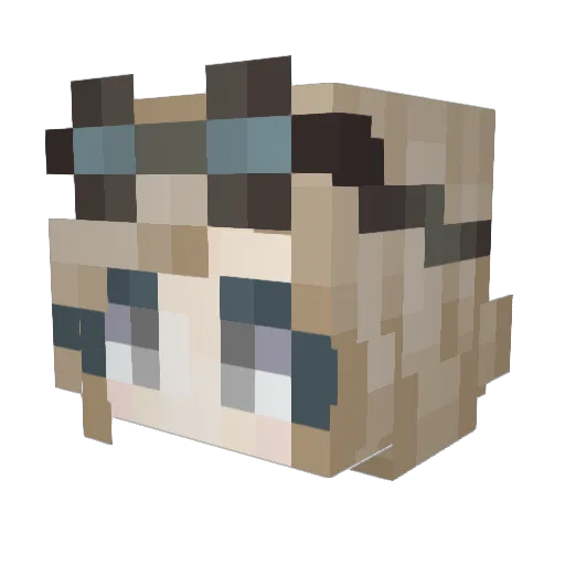 M4l1C1 Minecraft avatar head, 3D render