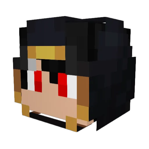 M4nh Minecraft avatar head, 3D render