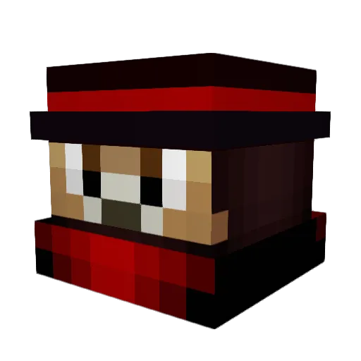 M4nu_PvP Minecraft avatar head, 3D render