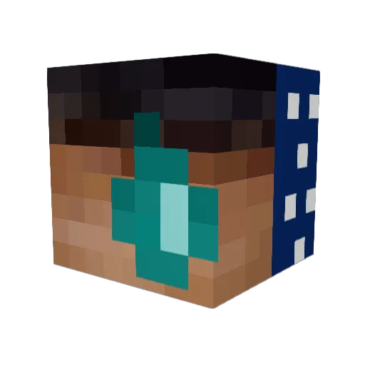 M4nu_c Minecraft avatar head, 3D render
