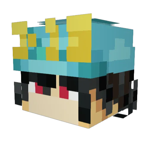 M4nz4na Minecraft avatar head, 3D render