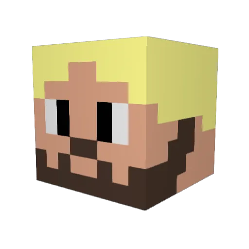 M4ranha Minecraft avatar head, 3D render