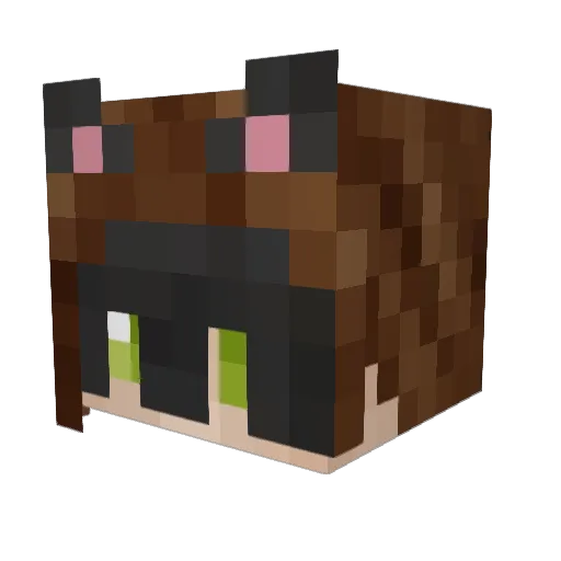 M4rinette Minecraft avatar head, 3D render