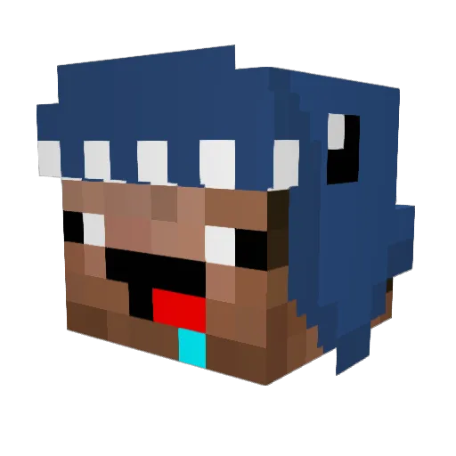 M4rxeRome_ Minecraft avatar head, 3D render