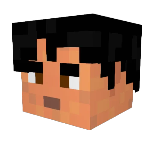 M4s4 Minecraft avatar head, 3D render