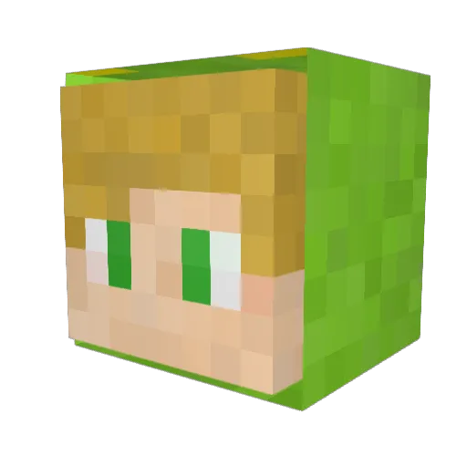 M4ss1 Minecraft avatar head, 3D render