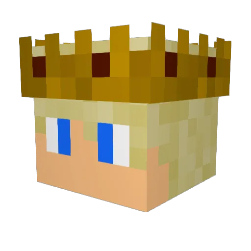 M4ssi Minecraft avatar head, 3D render