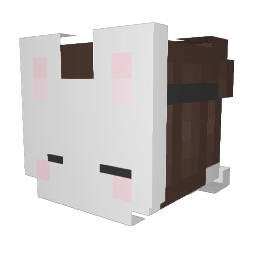 M4tchaTea Minecraft avatar head, 3D render