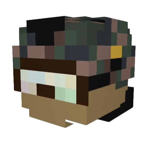 M4z1c Minecraft avatar head, 3D render