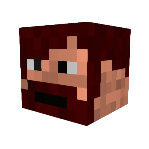 M5933D Minecraft avatar head, 3D render