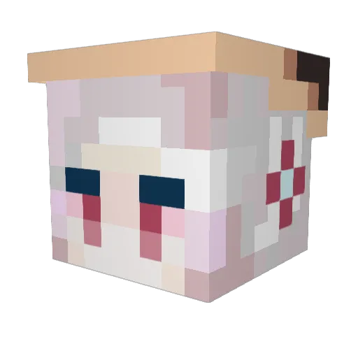 M598G Minecraft avatar head, 3D render