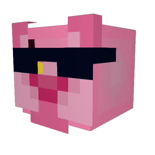 M5FE_ Minecraft avatar head, 3D render