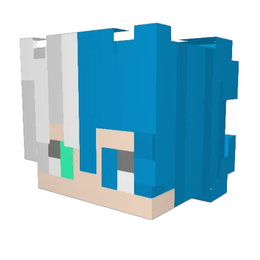 M5TFiveU Minecraft avatar head, 3D render