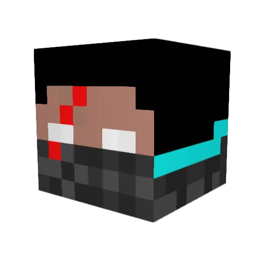 M6187 Minecraft avatar head, 3D render