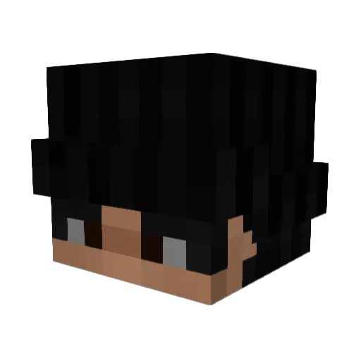 M6FGR Minecraft avatar head, 3D render