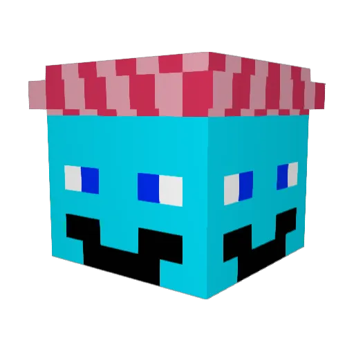 M6L7 Minecraft avatar head, 3D render