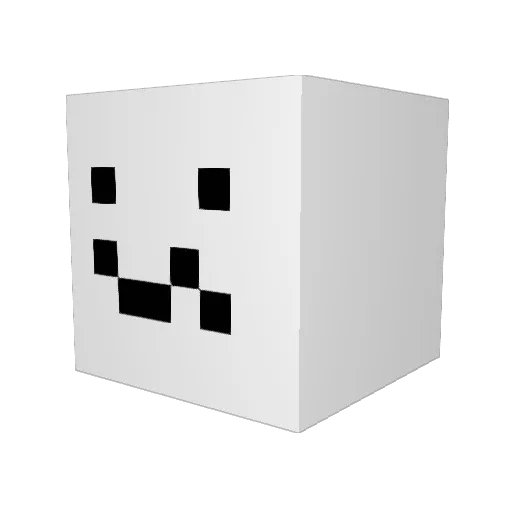 M6sa Minecraft avatar head, 3D render