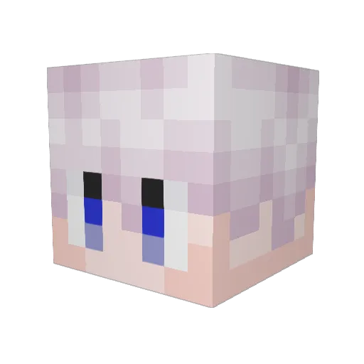 M7L6 Minecraft avatar head, 3D render