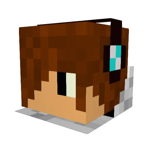 M7MD907 Minecraft avatar head, 3D render