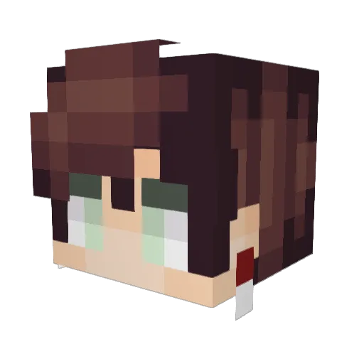 M7MDXPVP Minecraft avatar head, 3D render
