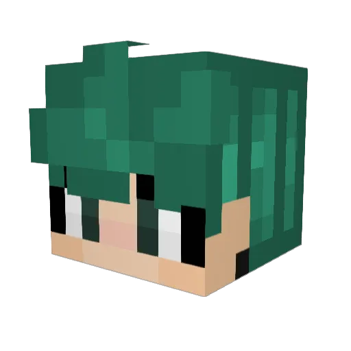 M7MDx177 Minecraft avatar head, 3D render
