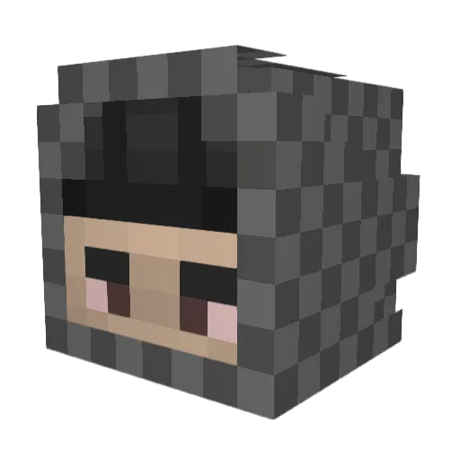 M7Pinochet Minecraft avatar head, 3D render