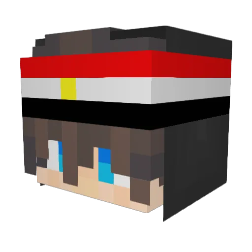 M7mx Minecraft avatar head, 3D render