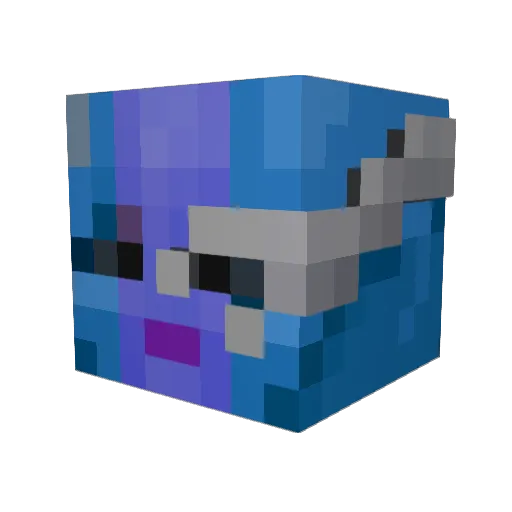 M7rseven Minecraft avatar head, 3D render