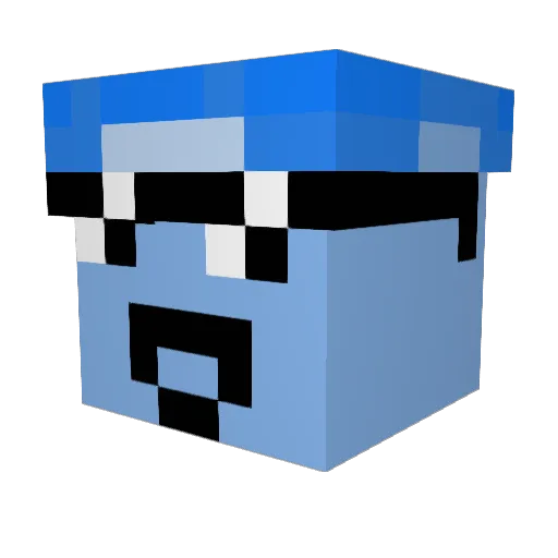 M7xt Minecraft avatar head, 3D render