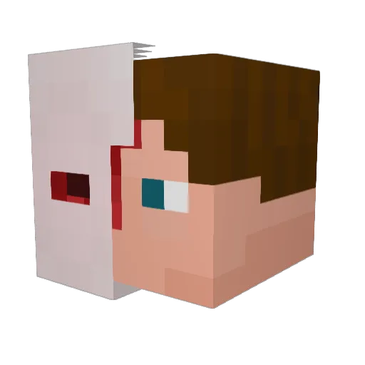 M8DR0N Minecraft avatar head, 3D render