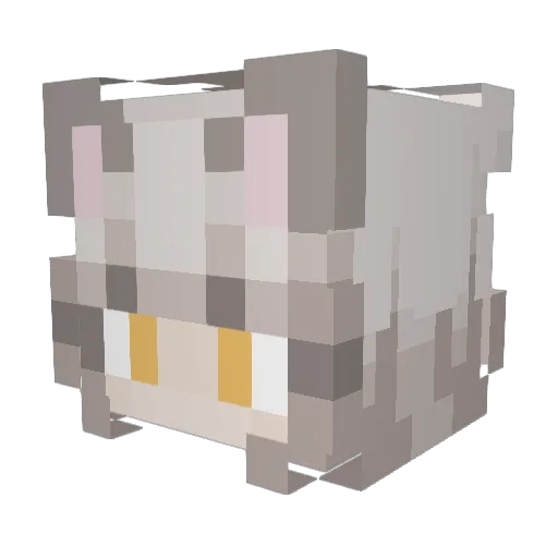 M8RTY Minecraft avatar head, 3D render