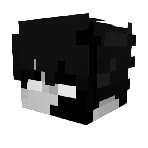 M8WA Minecraft avatar head, 3D render
