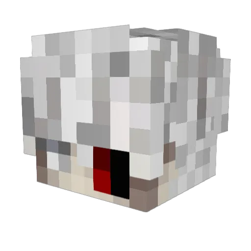 M8_P4 Minecraft avatar head, 3D render