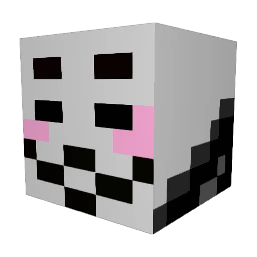 M8_Taneja Minecraft avatar head, 3D render