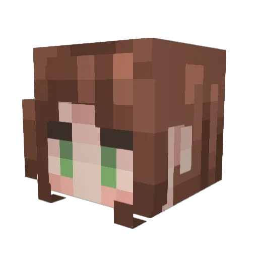M8_YaB Minecraft avatar head, 3D render