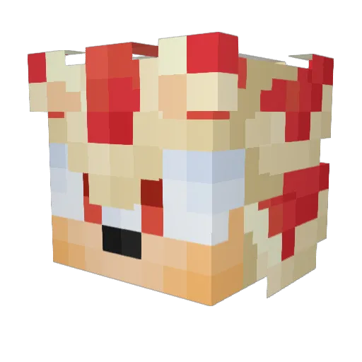 M8md244 Minecraft avatar head, 3D render