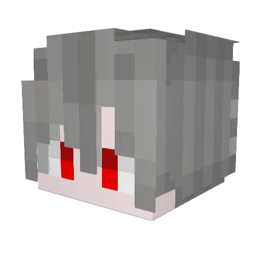 M9KR Minecraft avatar head, 3D render