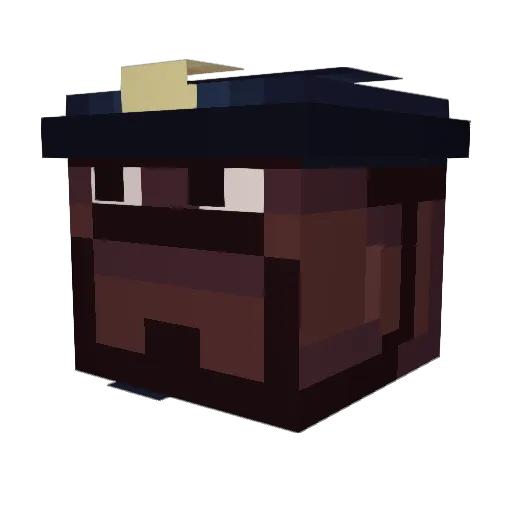 MA1COL Minecraft avatar head, 3D render