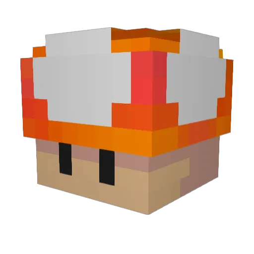 MA48 Minecraft avatar head, 3D render
