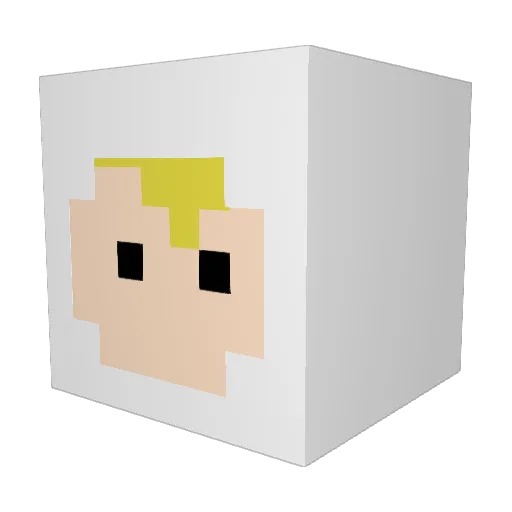 MA99O4 Minecraft avatar head, 3D render