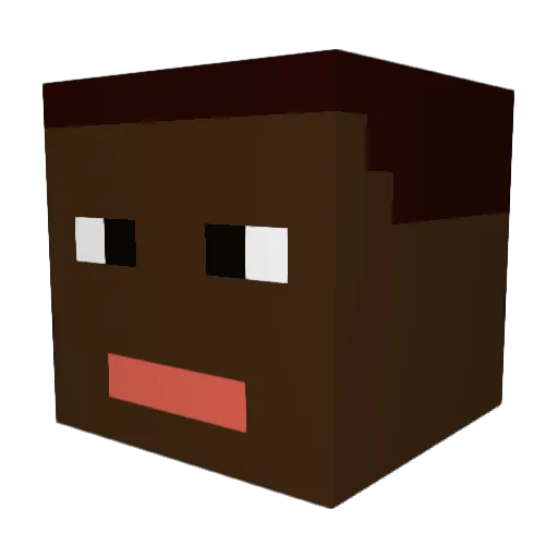 MAASSIVELEGEND Minecraft avatar head, 3D render