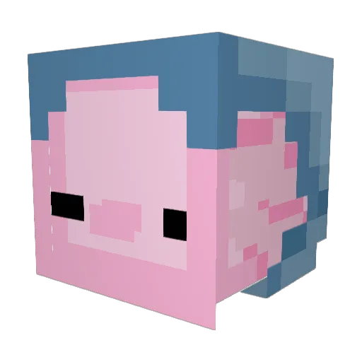 MAATI1004 Minecraft avatar head, 3D render