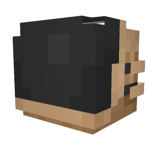 MACAS_43 Minecraft avatar head, 3D render