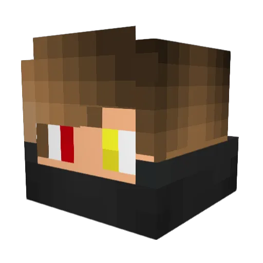 MACHOMAN121 Minecraft avatar head, 3D render