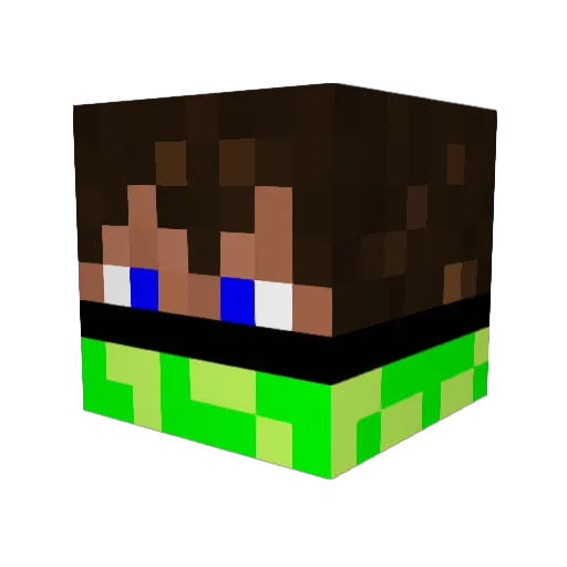 MACK850 Minecraft avatar head, 3D render