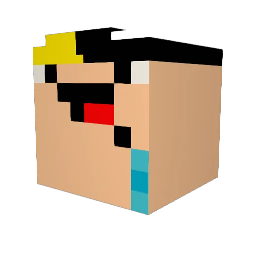 MACSKALLE Minecraft avatar head, 3D render