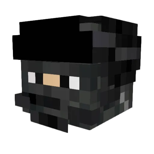 MAC_MEL Minecraft avatar head, 3D render