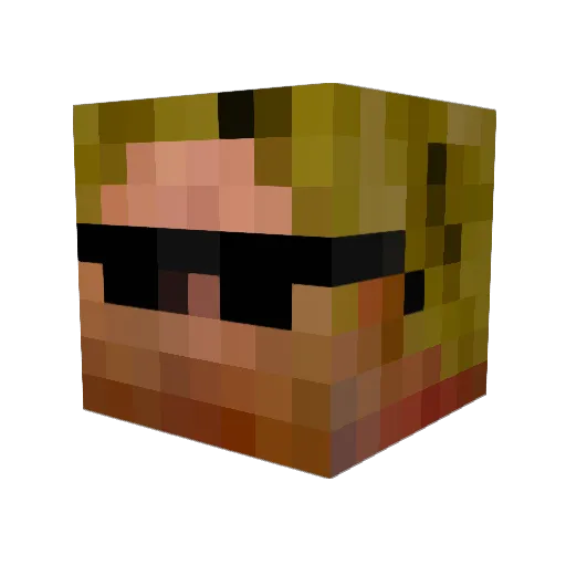MAD31 Minecraft avatar head, 3D render