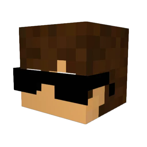 MADAREX Minecraft avatar head, 3D render