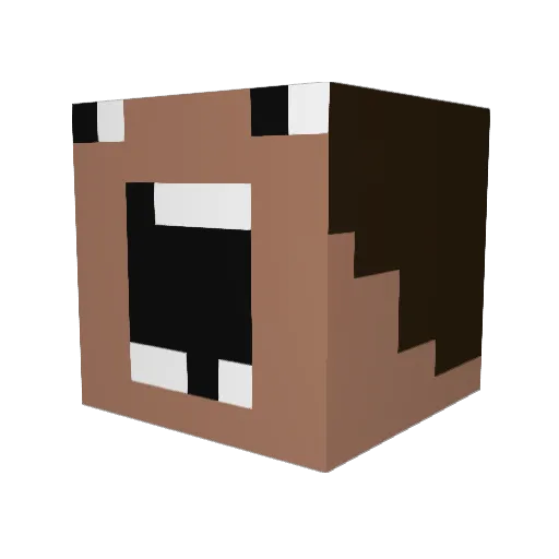 MADE4N Minecraft avatar head, 3D render
